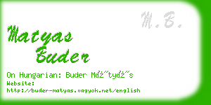 matyas buder business card